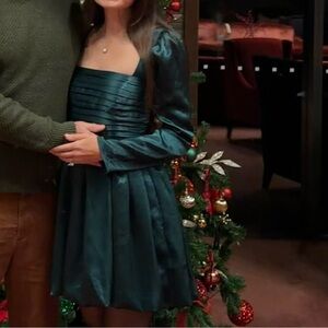 Abercrombie & Fitch Satin Mini Dress - Green